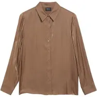 s.Oliver - female - Glanzende overhemdblouse van een viscose-mix
