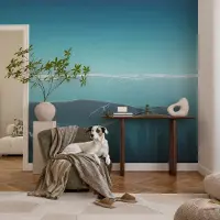 Coloray Vliesbehang - Blauw Snellijm Behang - 250x250 cm - Waterharmonie Muurschildering - Slaapkamer behang Dieren - Fotobehang Vlies - Slaapkamer behang