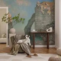 Coloray Vliesbehang - Blauw Snellijm Behang - 312x219 cm - Rotsachtig Landschap Muurschildering - Gang behang Landschappen - Fotobehang Vlies - Slaapkamer behang