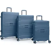 Heys ReNew 4 wielen Kofferset 3-delig met uitbreidingsplooi - Harde bagage - TSA slot - ocean