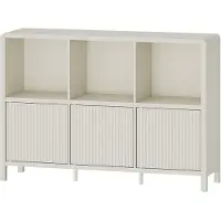 En.casa Dressoir 'Lukkodso' met 3 deuren en 6 vakken, afmetingen 77 x 110 x 30 cm, kleur beige