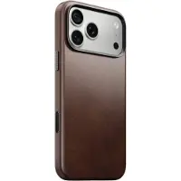 Nomad Traditional Leather Horween iPhone 18 Pro Max Hoesje Rustic Bruin