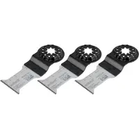 Wolfcraft - 3 Starlock invalzaagbladen voor hout - Multitool zaagbladen 34 mm - 42 mm snijdiepte - HCS - 4238100