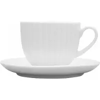 Lubiana Daisy Filiżanka 200ml met Schotel 14,5cm Wit Porselein