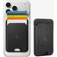 Spigen - Magnetic Wallet MagFit Urban Fit (AFA11335) - 5 Cards Storage, Premium Scratch-Resistant Nylon Fabric - Black