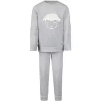 Charlie Choe velours meisjes pyjama - Schaapje - 104 - Grijs