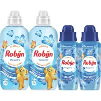 Robijn Perfecte Match Wasverzachter en Wasparfum Pakket - Morgenfris - 4 stuks - 2 x 39 wasbeurten + 2 x 342ml - Voordeelverpakking