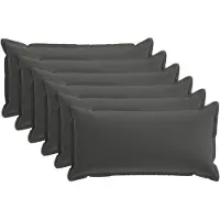 vidaXL Kussen met kussen HOUTEN 6 st Antraciet Polyester