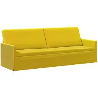 vidaXL - 3-zits - sofa - Geel - 220 - x - 81 - x - 82 - cm - fluweel
