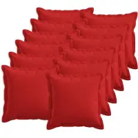 vidaXL Kussensloop 12 st HOUTEN Rood 50 x 50 cm Faux Linnen