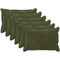 vidaXL Kussensloop 6 st HOUTEN Groen 30 x 50 cm Microfiber Fleece