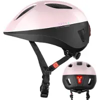 Movino Eclipse - M - Roze - Fietshelm met Geïntegreerd LED Achterlicht – Lichtgewicht 230g – In-Mold & EPS - Fiets Skeelers Step