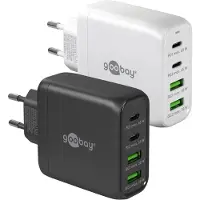 Goobay USB multipoort snellader | 4 poorten | USB-A & USB-C | 68W | GaN | Power Delivery | Zwart