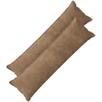 vidaXL Kussensloop 2 st HOUTEN Taupe 40 x 145 cm Microfiber Fleece