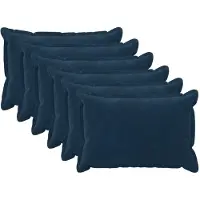 vidaXL Kussensloop 6 st HOUTEN Blauw 40 x 60 cm Microfiber Fleece