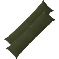 vidaXL Kussen met kussen HEERLEN 2 st Groen Microfiber Fleece