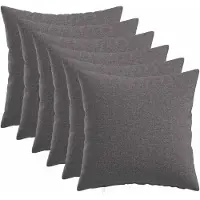 vidaXL Kussensloop 6 st HEERLEN Lichtgrijs 35 x 35 cm Stof