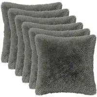 vidaXL Kussen 6 st HEERLEN Lichtgroen 30 x 30 cm PV Fleece