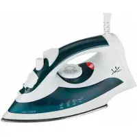 Jata PL120, stoomstrijkijzer, strijkplaat van roestvrij staal, blauw, wit, 25 g/min, ingebouwd, 2200 W