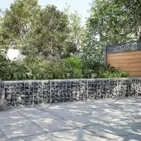 vidaXL Gabion met 5 mm Draad en 10x10 cm Gaas 700x10x50 cm