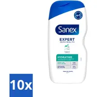 Sanex 10 x - Douchegel - Expert Skin Health Hydrating - Hydrateert de Huid - 400 ml - Voordeelverpakking - 10 stuks