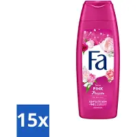 Fa 15 x - Pink Passion - Douchegel - Roze Roos - 250 ml - Voordeelverpakking - 15 stuks