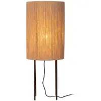 Atmooz Sintra vloerlamp – Ø 30 x 78 cm – Zwart metaal – Lampenkap van jute – E27 fitting – Vloerlamp