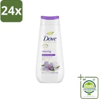Dove Douchecrème - Relaxing - Kokos & Jasmijn - 225 ml - Voordeelverpakking - 24 stuks - Douchegel - Verzorgend