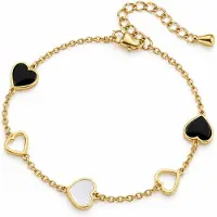 Trend Armband - Goudkleurig -Roestvrij staal- verguld - dames - Vrouwen - feest sieraden - verjaardag cadeau - cadeau - vakantie