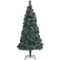 vidaXL Kunstmatige Voorverlichte Kerstboom Groen 180 cm PET
