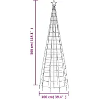 vidaXL LED-kerstboom met spikes 570 LEDs koud wit 300 cm