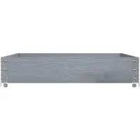 vidaXL Plantenbak 100x100 cm massief grenenhout grijs