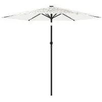 vidaXL Parasol met stalen mast, wit, 223x223x213 cm