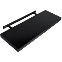 vidaXL Wandschappen zwevend 2 st 100x20x3,8 cm zwart