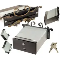 Express Inbouwbrievenbus Retro Zwart met Gouden Accent - Verstelbaar