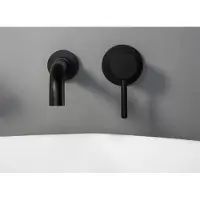 Diamond Line Wastafelkraan Megan - Inbouw - Mat Zwart - 21 cm Uitloop
