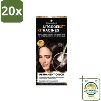 Schwarzkopf 20 x - Uitgroeiset - Donkerbruin - Wasstrips - Haarverf - Uitgroeispray - Donkerbruin Haar - Kleurbeurt - Haarkleur