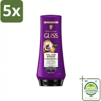 GLISS 5 x Conditioner Full Hair Wonder - 200 ml - Grootverpakking - Vaatwasstrips - Haarversterking - Volume - Haarstructuur - Haarbreuk - Biotine