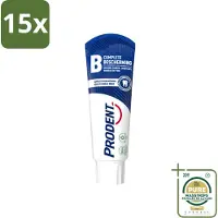 Prodent 15 x – Tandpasta – Complete Bescherming – Pro-Zinc Technologie – 75 ml - Wasstrips - Tandpasta - Mondgezondheid - Antibacteriële Tandpasta - Pro-Zinc - Fluoride
