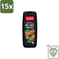 Tahiti 15 x – Douchegel – Sandelhout - 315 ml - Wasstrips - Douchegel - Sandelhout - Ontspanning - Natuurlijke Geur - Huidverzorging