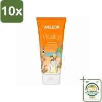 Weleda 10 x - Douchecrème Duindoorn Vitality - 200 ml - Wasstrips - Douchecrème - Duindoorn - Natuurlijke Douchecrème - Vitaliteit - Huidverzorging