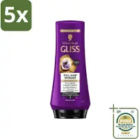 GLISS 5 x Conditioner Full Hair Wonder - 200 ml - Wasstrips - Haarverzorging - Volume - Haarversterking - Fijn Haar - Dun Haar