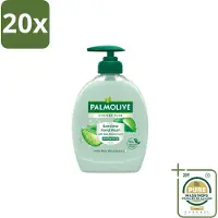 Palmolive 20 x – Handzeep – Hygiene Plus Sensitive – Pompje - 300 ml - Wasstrips - Handzeep Voor Gevoelige Huid - Gevoelige Huid - Handzeep Met Aloë Vera - Hygiëne - Handzeep Pompje