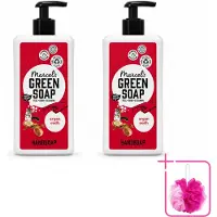 Marcel's Green Soap 2 x - Handzeep Argan & Oudh - Plantaardig & duurzaam - 500 ml - Bulkverpakking - Handzeep - Douchemop - Natuurlijke handzeep
