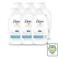 Dove 6 x Handzeep - Care & Protect - Diep Reinigend - 250 ml - Grootverpakking - Vaatwasstrips - Handzeep - Handverzorging - Hydraterende Handzeep - Handen Verzorgen - Handen Wassen