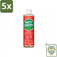 Happy Earth 5 x – Douchegel – 100% Natuurlijk Floral Patchouli – 300 ml - Wasstrips - Douchegel - Natuurlijke Douchegel - Vegan Douchegel - Patchouli Douchegel - Bloemige Douchegel