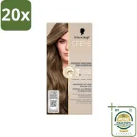 Schwarzkopf 20 x - Haarkleuring - Creme Supreme 7-42 - Nude Donker Beigeblond - 245g - Wasstrips - Haarkleuring - Permanent - Verzorgende Haarkleuring - Haarverf - Grijsdekking