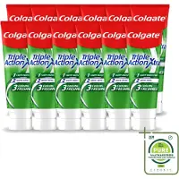 Colgate 12 x - Triple Action - Xtra Fresh - Tandpasta - 75ml - Grootverpakking - Vaatwasstrips - Tandpasta - Gaatjes - Tanden - Frisse Adem - Witte Tanden