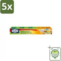 Toppits 5 x – Magnetronfolie 2-in-1 – 15 m - Grootverpakking - Vaatwasstrips - Magnetronfolie - Bewaren - Opwarmen - Stoomafgifte - Versheid