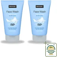 Sence 2 x - Alle Huidtypes - Face Wash - Verfrissend - 150 ml - Wasstrips - Face Wash - Huid Reinigen - Huid Verzorgen - Huid Verfrissen - Zijdeproteïne